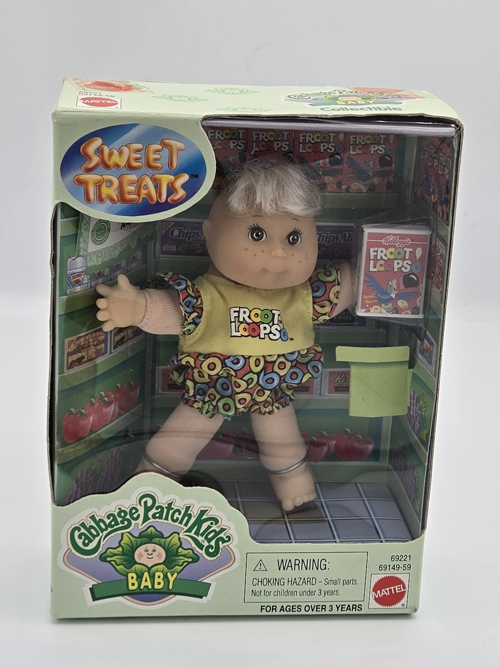 Vintage 1998 Mattel Cabbage Patch Kids 4.5” Baby Doll Mona Rhonda DOB Aug 27